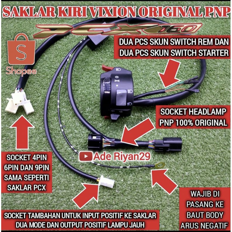 SAKLAR VIXION PNP untuk motor PCX 150/160