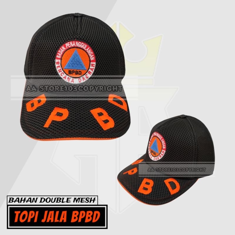 Topi Jala BPBD Full Bordir Berkualitas - Topi Jaring BPBD