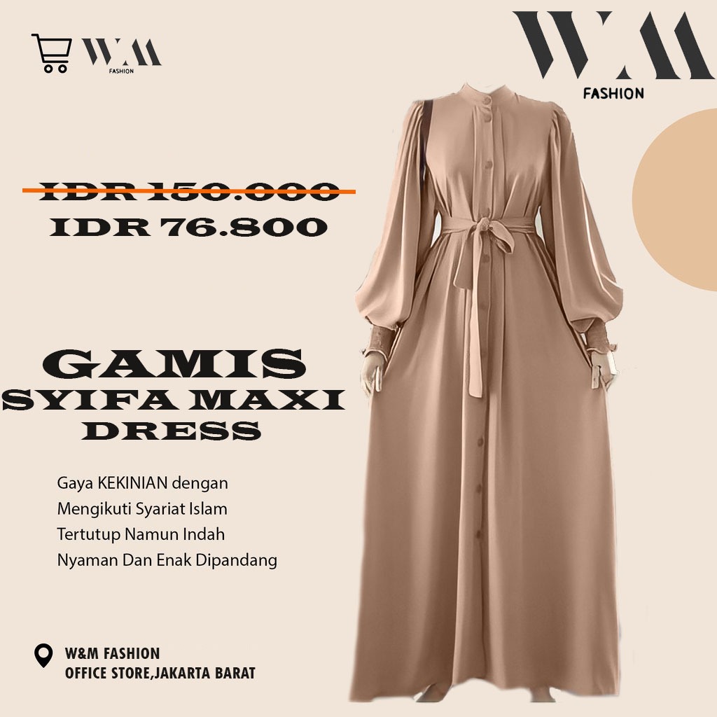 WM - SYIFA MAXI DRESS // GAMIS SYIFA BY WM FASHION
