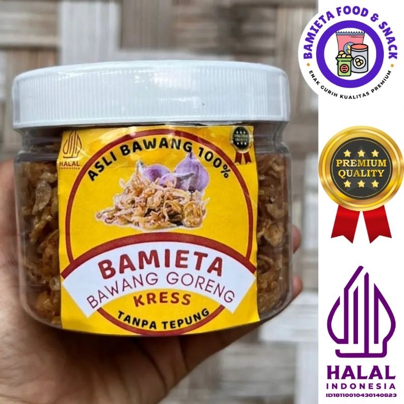 

Bawang Goreng ASLI 100% Premium Kriuk ukuran S (Toples 400ml) Murni Tanpa Campuran