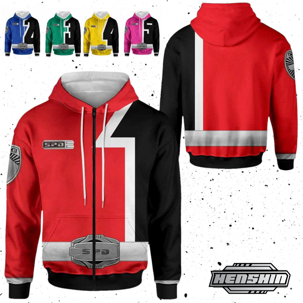 Jaket Hoodie Dekaranger Power Rangers SPD