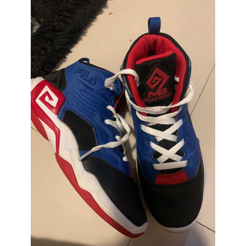 sepatu anak preloved fila basket/ sepatu anak high biru second