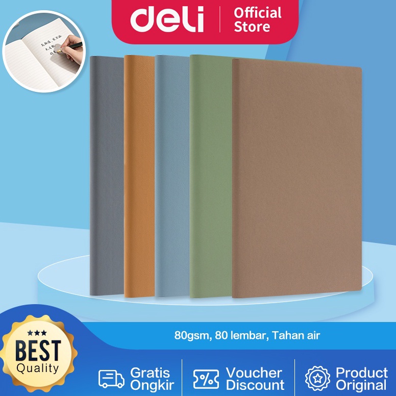 

✦BEST SELLER✦ Deli Notebook / Buku Catatan Ukuran 25K 80 Lembar Kertas 80g Cover Waterproof 22263