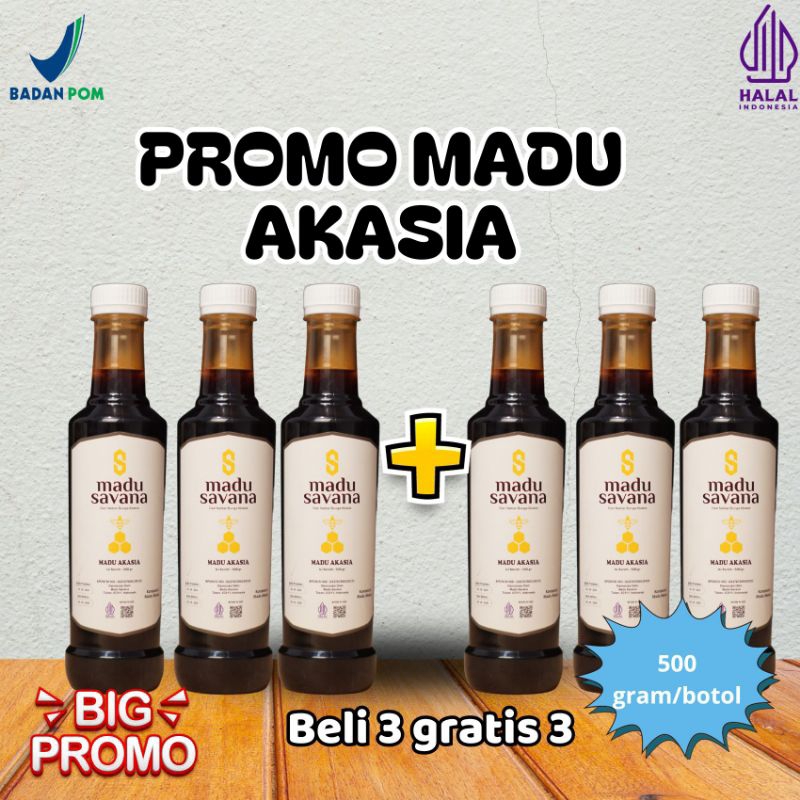 

MADU SAVANA HUTAN AKASIA PAKET 6 BOTOL EKONOMIS