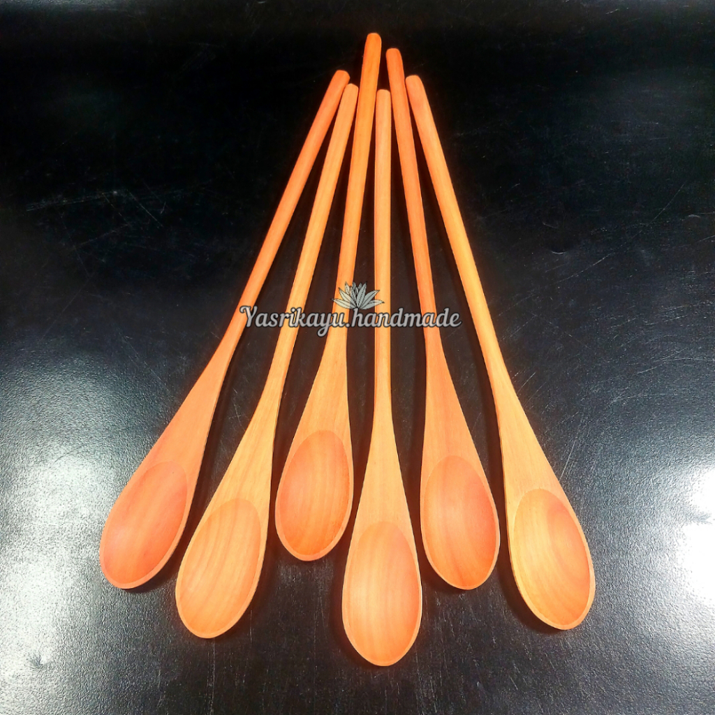 Sendok jus panjang / sendok kayu panjang foodgrade / Sendok pengaduk minuman