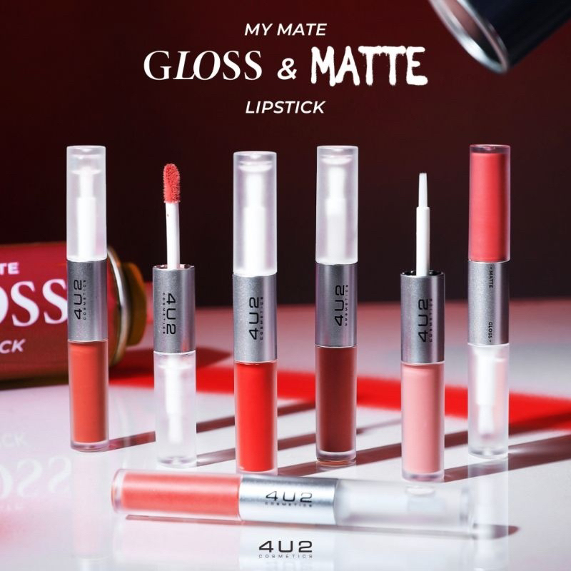 4U2 My Mate Gloss & Matte Lip Original Thailand - Makeup Lipgloss and Lip Matte