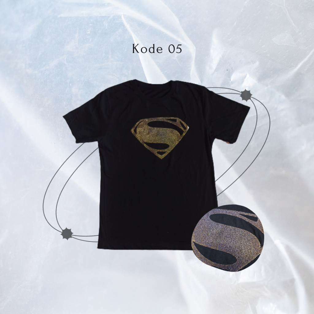 Kaos second lengan pendek murah logo superman