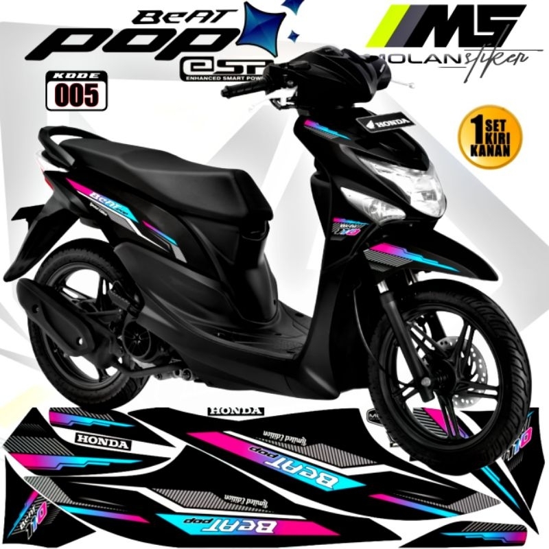 Decal Sticker Striping Variasi Beat Pop Honda Beat Pop 110 Esp Cbs Iss Beat Pop 2013-2023 Beat Pop P
