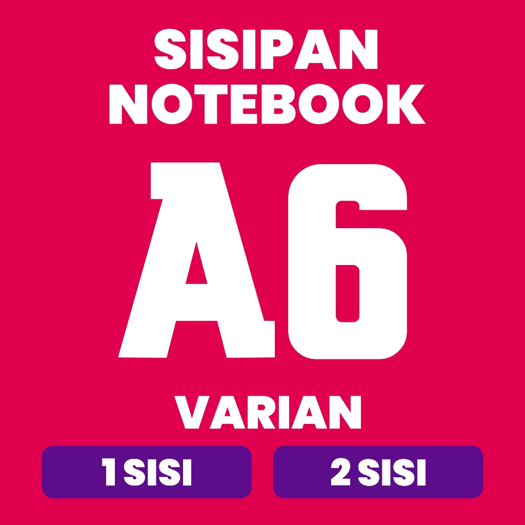 

Sisipan Notebook A6