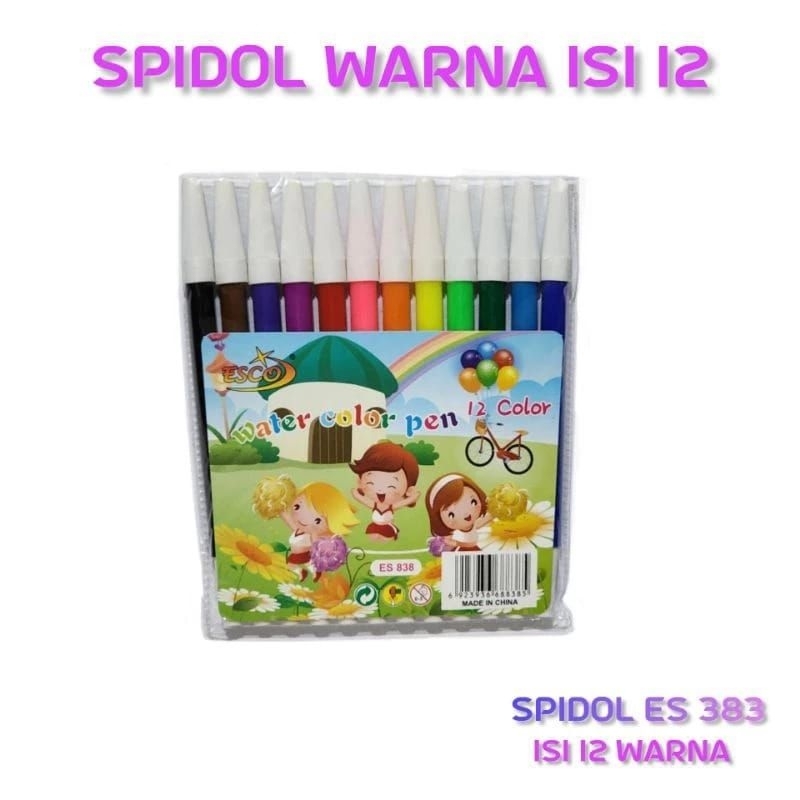 

Spidol 12 Warna ESCO 838 Coloring Maker