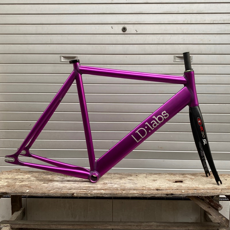 Frameset LDG LD:Labs MK2 Size 53 Purple Annodize Fork Full Carbon Easton EC90 SL Include Headset Liv