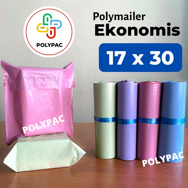 

Big Sale Polymailer Warna Ekonomis [17x30] isi 100 pcs - Polymailer Lem Warna Pastel