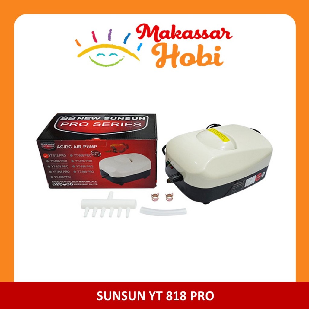 Sunsun YT 818 PRO Aerator AC DC Hi Blow Air Pump Pompa Udara Kolam YT818