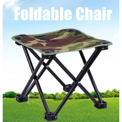 Kursi Lipat Mancing Kotak Desain Army Camouflage Folding Chair Bangku Jongkok Pancing Kecil Mancing 