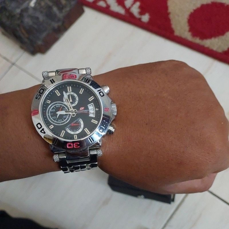 jam tangan original chronograph Chronoforce Big Size 52mm preloved second bekas