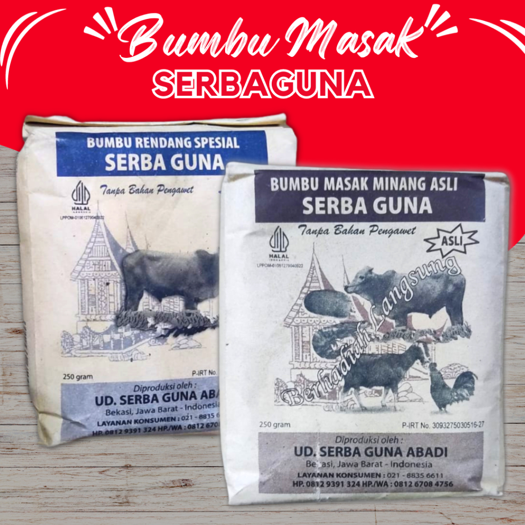 

Bumbu Masak Minang Asli Serbaguna - Bumbu Rendang Spesial Serbaguna - Bumbu Gulai