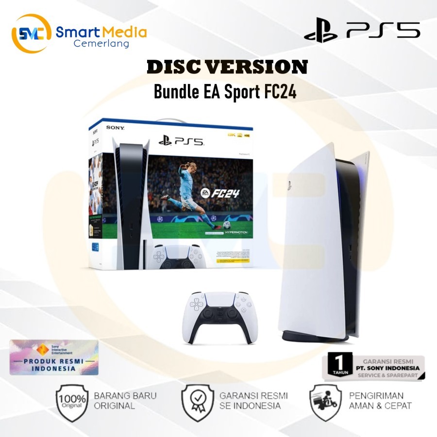 Sony PlayStation 5 Disc Ver Bundle EA Sport FC24 Garansi Resmi PS5