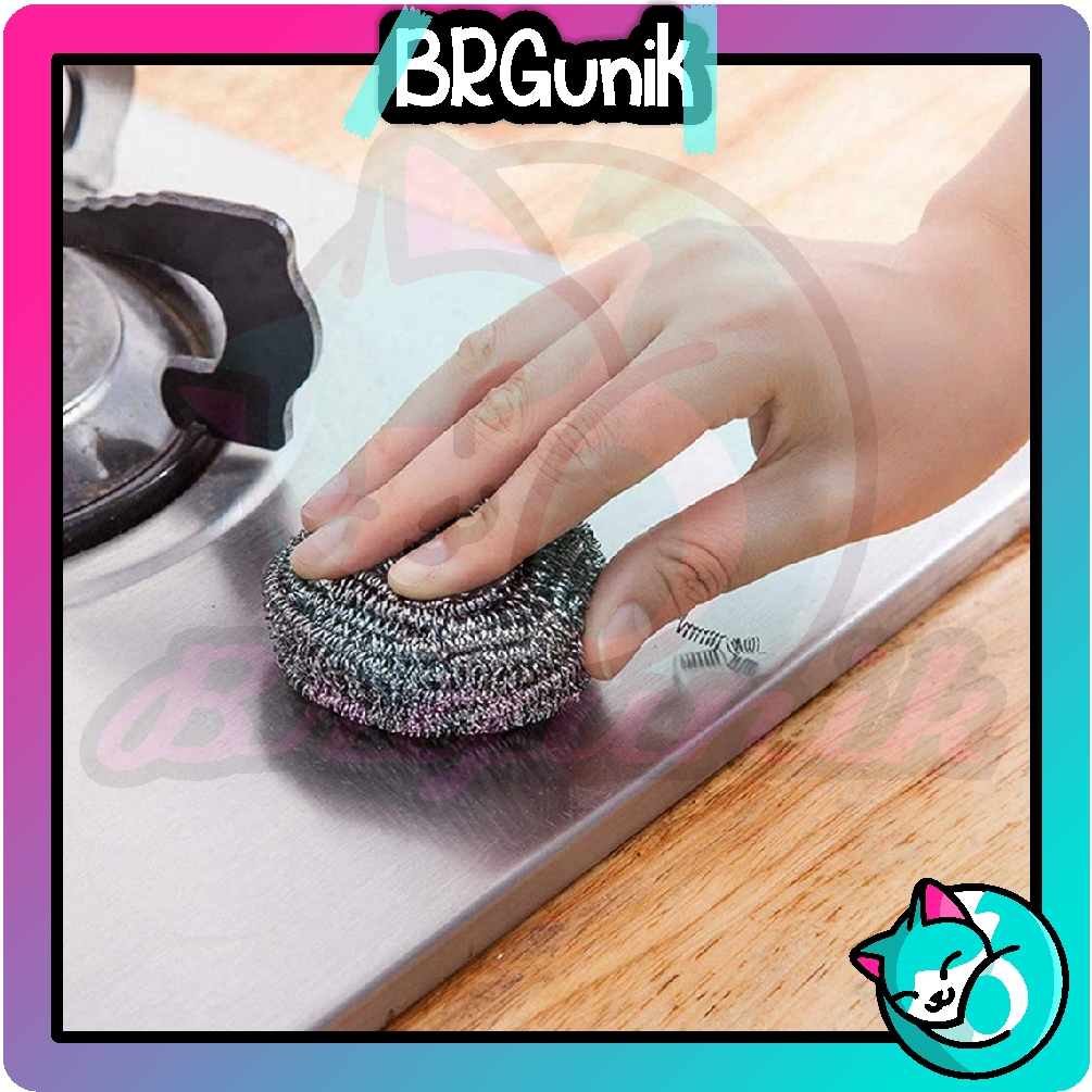 BRGUNIK SABUT BESI STAINLESS STEEL / SABUT BESI CUCI PIRING / KAWAT CUCI PIRING ANTI KARAT / SPONS K