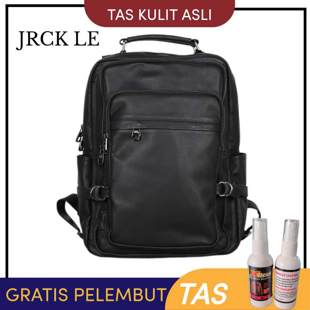 Tas Ransel Kasual Tas Ransel Laptop Tas Sekolah Kulit Asli Garut