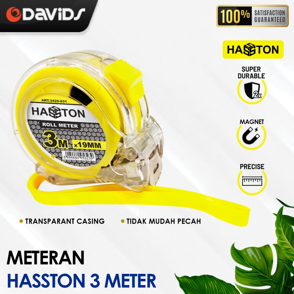 Prohex Meteran Tukang Bangunan Transparan Roll 3 5 7.5 Meter Hasston