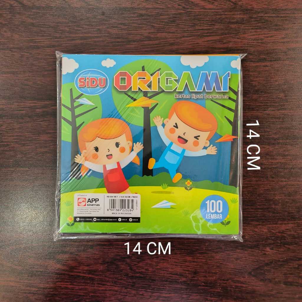 

KERTAS LIPAT ORIGAMI SEDANG SIDU 14 x 14 CM ( 100 LEMBAR ) KERTAS SUKUNG