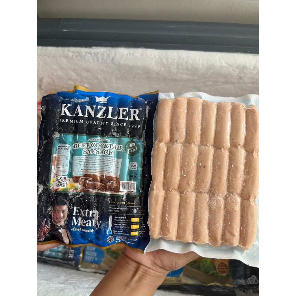 

SOSIS KANZLER BEEF COCKTAIL SAUSAGE / SOSIS MINI KANZLER 250 GR - 1 PCS COCKTAIL