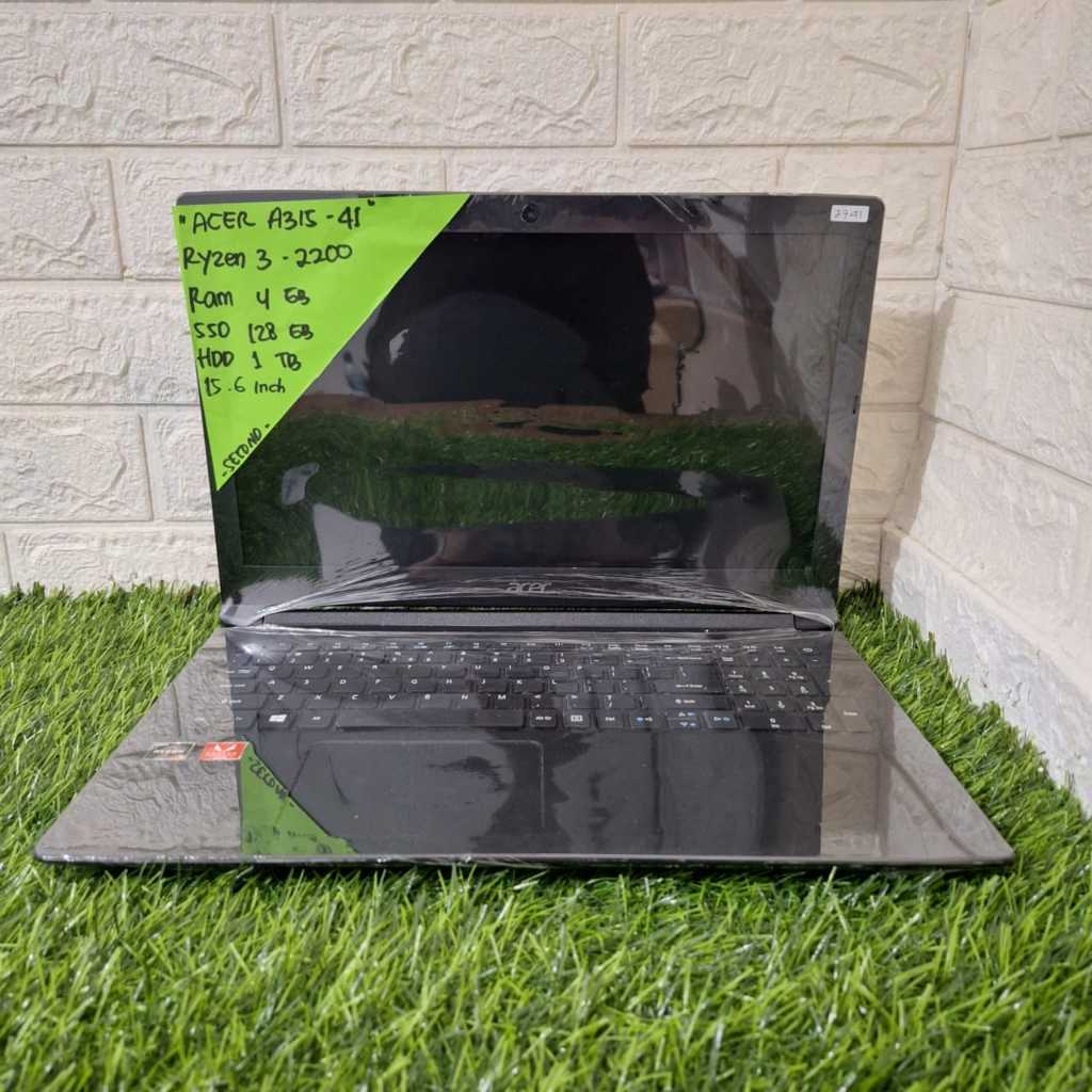 LAPTOP MURAH ACER A315-41 RYZEN 3-2200 RAM 4GB SSD 128GB HDD 1TB 15,6INCH (2741)