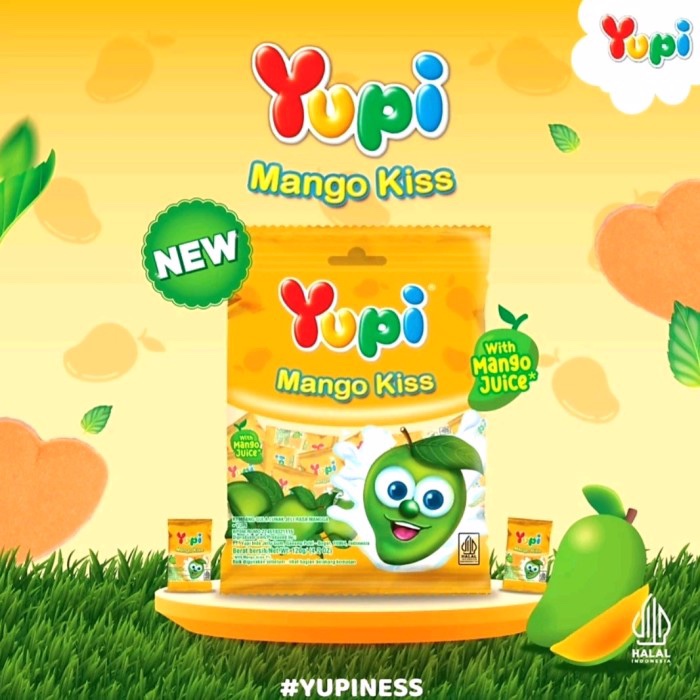 

Yupi Mango Kiss Permen Jeli 120 Gram