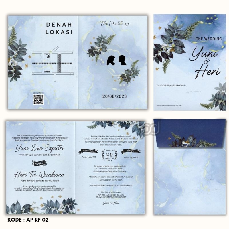 Undangan Pernikahan Softcover Amplop Murah Elegant Mewah
