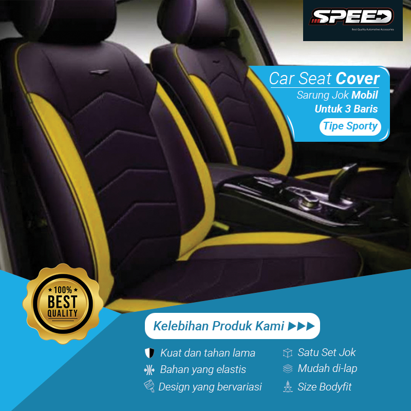 Sarung Jok Cover Jok Seat cover Seat Cover Design Sporty Model 11 Mobil Grand Livina 3 Baris Bahan MYO