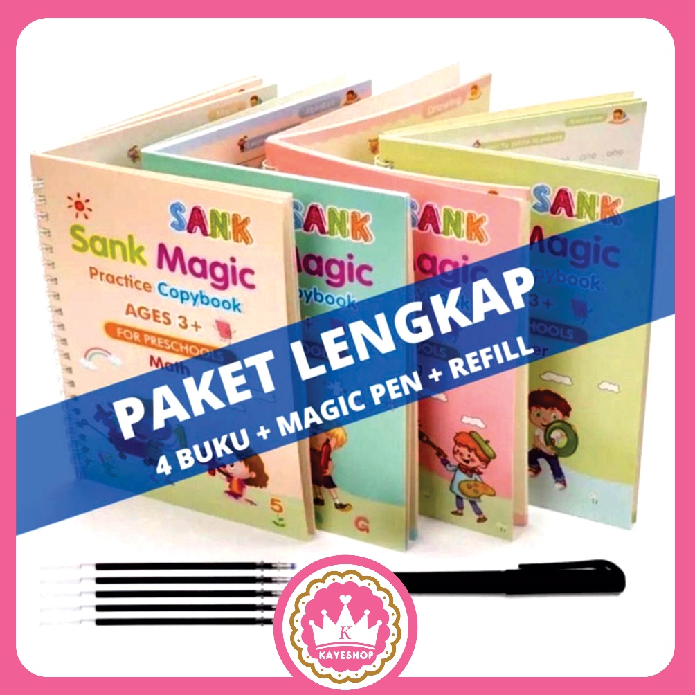 

Promo Hari Ini" Sank Magic Book ( isi 4 Buku + Pulpen + Refill ) Buku Belajar Menulis Menggambar Edukasi Anak