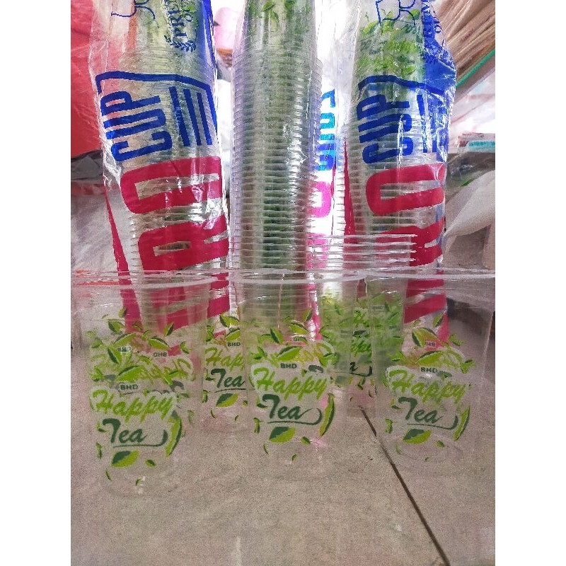 

Ukf5Pc6F4H (Kuliner.Kita) [ Isi 50 ] Gelas Happy Tea 16 Oz Gelas Print Gelas Teh