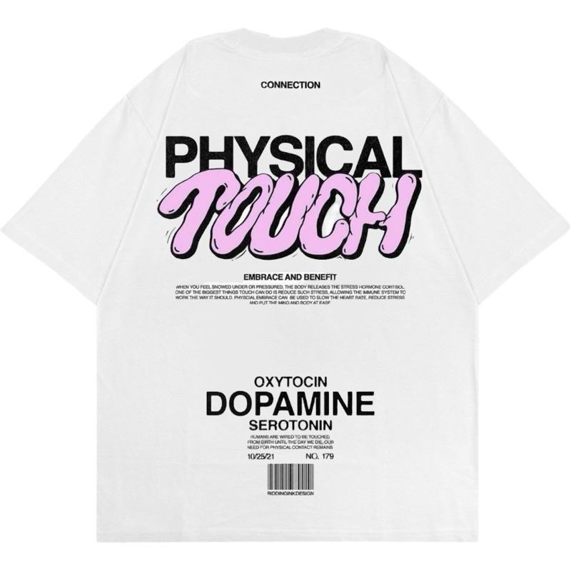 KAOS OVERSIZE PHYSICAL TOUCH | KAOS PUTIH | KAOS OVERSIZE PUTIH| kaos oversize pria | kaos oversize 