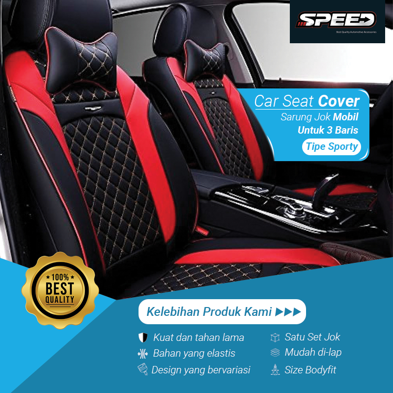 Sarung Jok Cover Jok Seat cover Seat Cover Design Sporty Model 13 Mobil Sienta 3 Baris Bahan MYO
