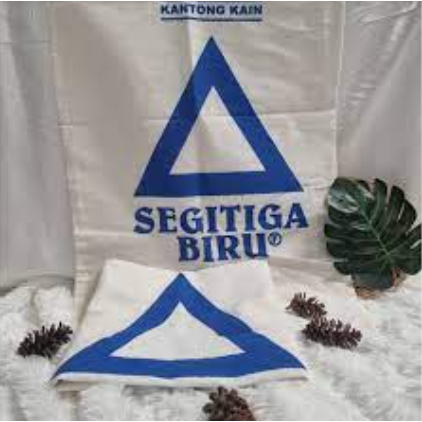 TERBAIK ✨ Karung Kain Segitiga Biru / Kantung Serbaguna Bahan Blacu / Karung Segitiga Biru Karung Ka