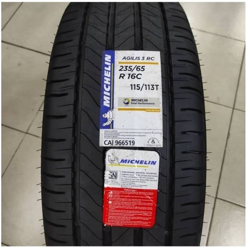 Ban mobil Michelin Agilis 3 235 65 ring 16 Tubless untuk Innova Xtrail Taruna dll