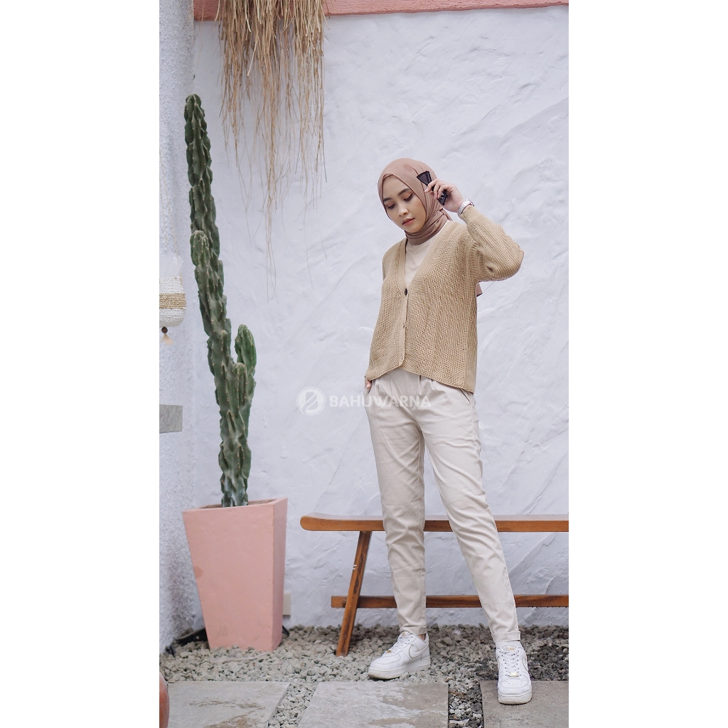 Celana wanita panjang eliza chinos pants kekinian terbaru  highwaist  jumbo big size