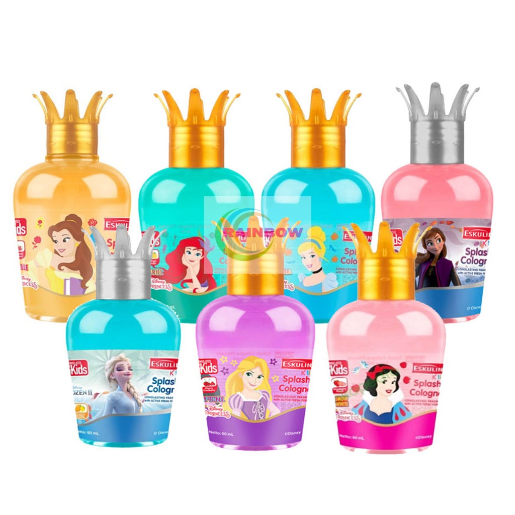 Eskulin Kids Splash Cologne 60 ml Parfum Anak Perempuan Eskulin Disney Princess Minyak Wangi Anak Pe