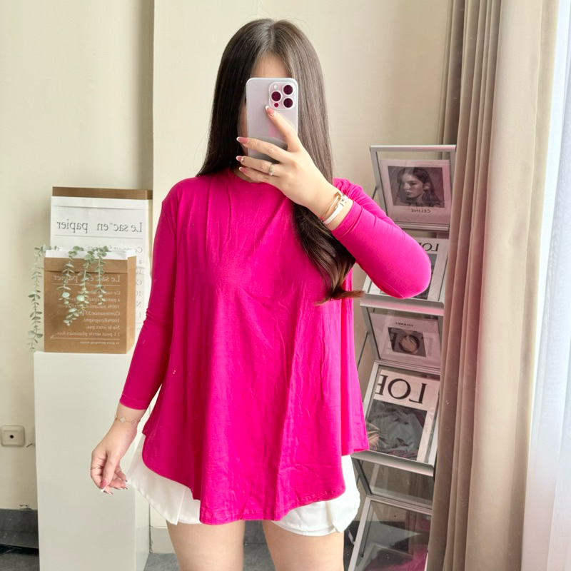 Zinnia Blouse Top | Atasan Polos Oversize Wanita | Maimon Grosir