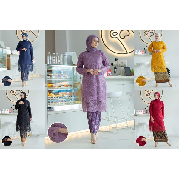 ATASAN KEBAYA TUNIK BROKAT /KEBAYA TUNIK BROKAT JUMBO /KEBAYA PERNIKAHAN HANYA ATASAN /KEBAYA TUNIK 