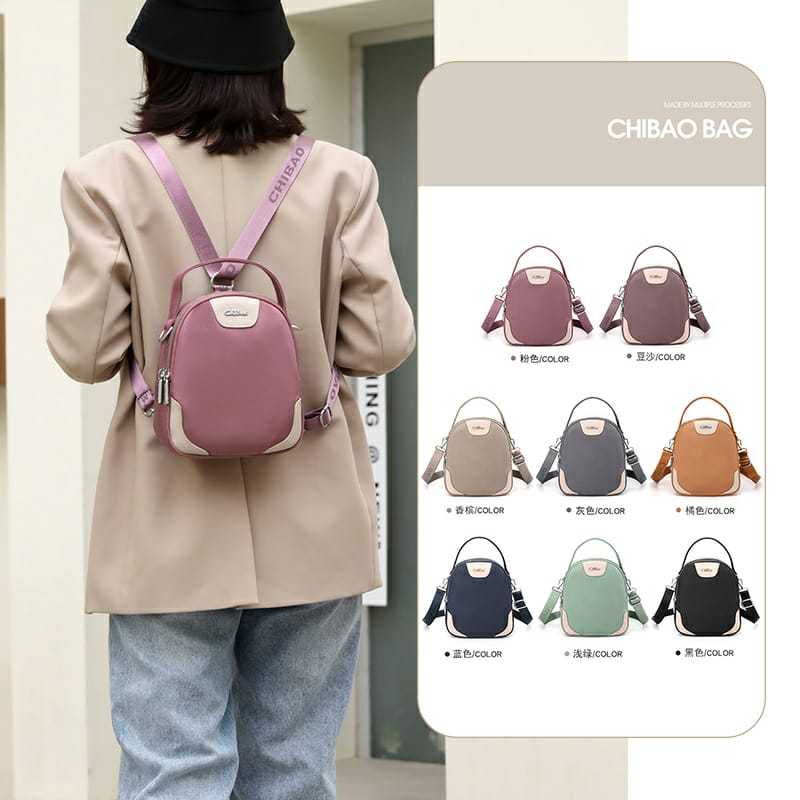 CHIBAO - Tas selempang 2in1 original CHIBAO 8195 tas ransel wanita Import waterproof