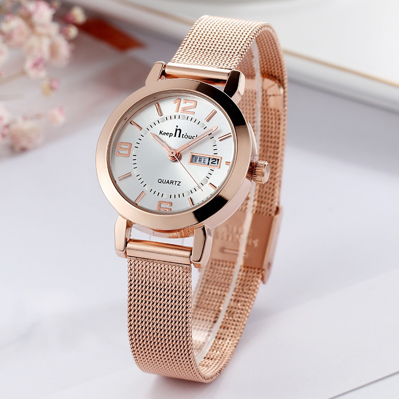 Wlisth Jam Tangan Wanita W35 Original Anti Air Kuarsa Otomatis Date Jam Tangan Wanita Original