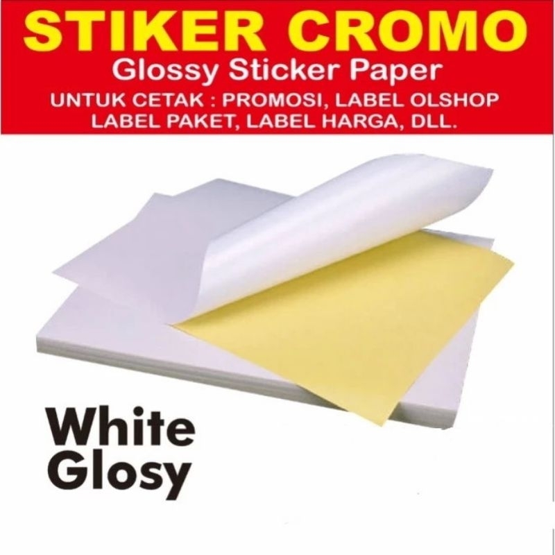 

(2000 LBR) !! CUCI GUDANG !! Kertas Stiker Kilap A7 /Glossy / Stiker Resi / Stiker Label Pengiriman MURAH