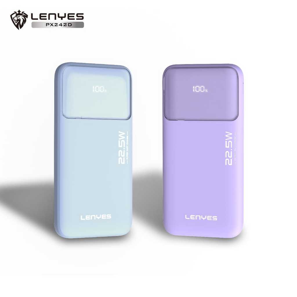 LENYES PX242D Powerbank 20000mAh Fast Charging 22,5W + PD20W Built In Cable Power Bank