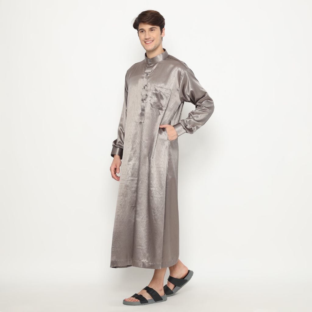 LATAHZAN GAMIS PRIA RIYADH LENGAN PANJANG MANSET OLIVE