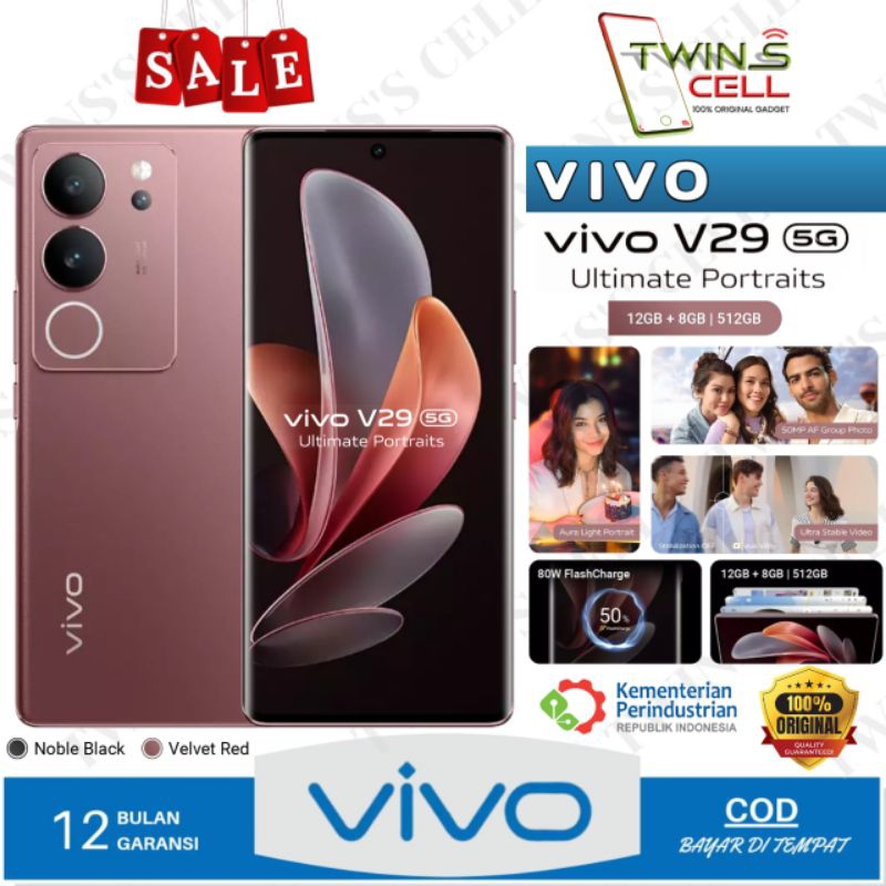 VIVO V29 5G - NFC - RAM 8/256GB - GARANSI RESMI VIVO