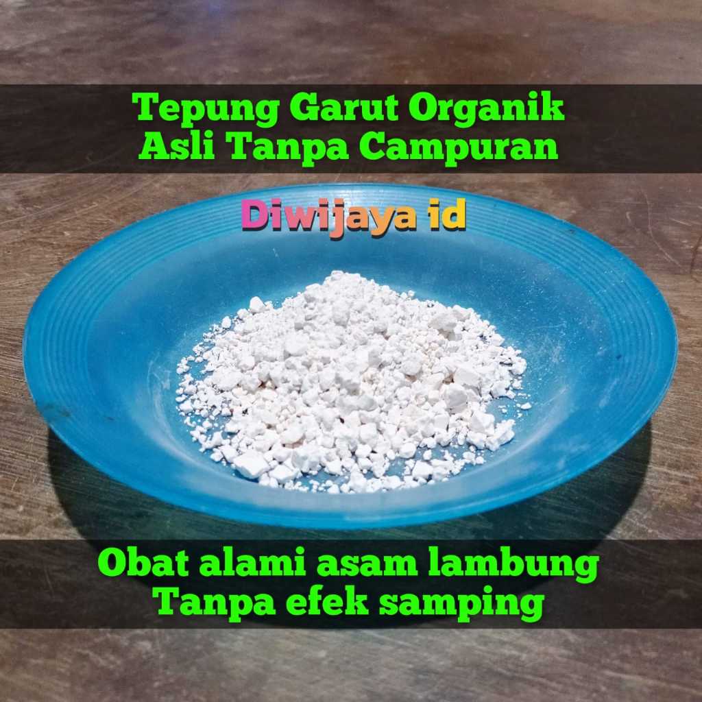 

Tepung Garut ORGANIK Obat Asam Lambung Original Kasar - Kualitas Premium Tepung Pati Angkrik Wirut Irut Asli Tanpa Campuran Obat Magh