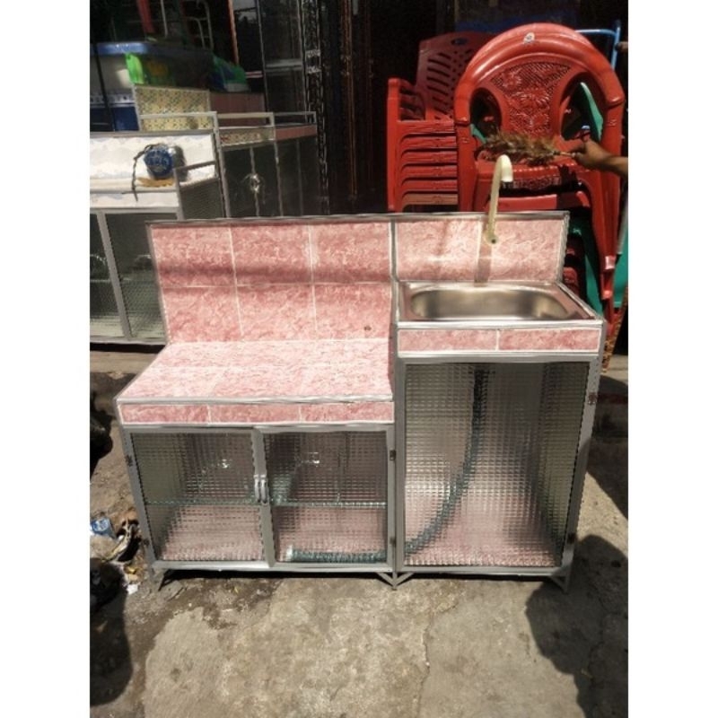 RAK KOMPOR MURAH MEJA KOMPOR ALUMUNIUM RAK KOMPOR ALUMUNIUM RAK KOMPOR 2 PINTU RAK KOMPOR 3 PINTU RA