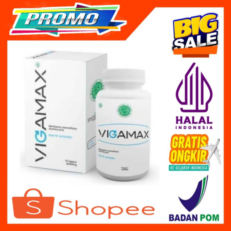 Vigamax Original Asli BPOM Suplemen Herbal Multivitamin Pria 1 Botol 10 Kapsul