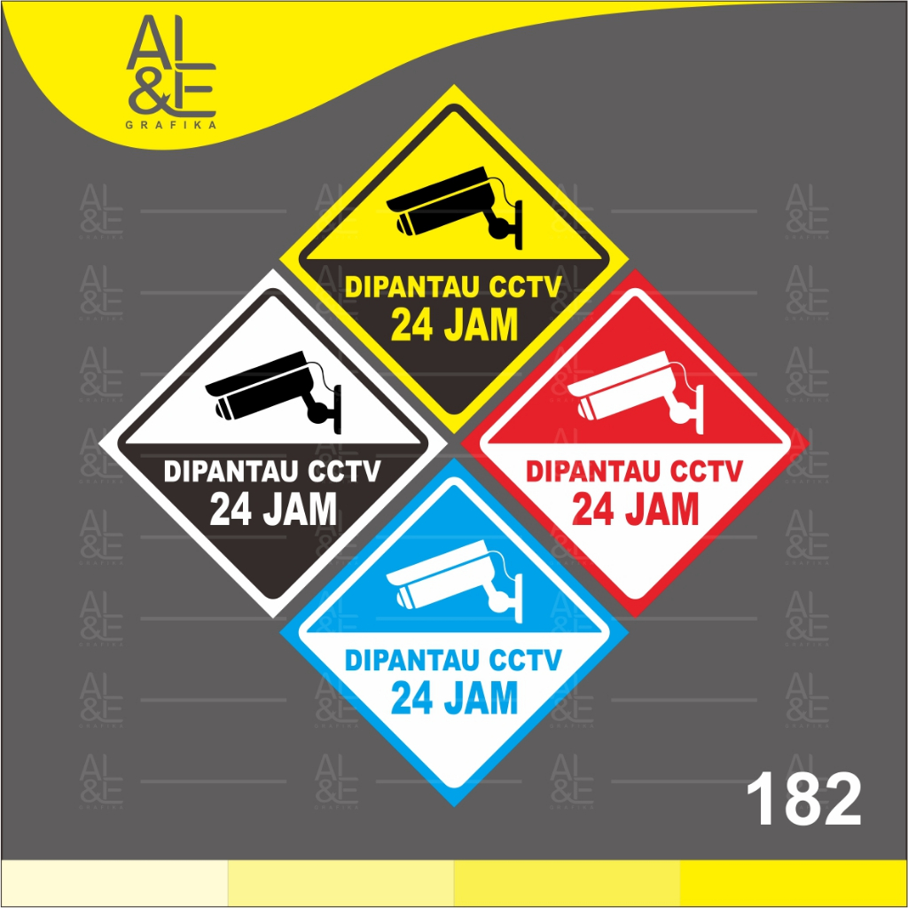 

182 - STIKER DIPANTAU CCTV 24 JAM - VINYL STIKER RITRAMA INDOOR